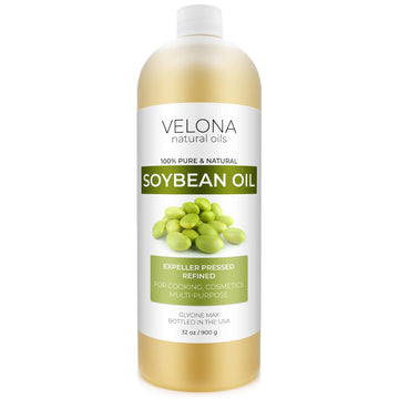 velona Soybean Oil - 32 oz | 100% Pure and Natural Carrier Oil | Refined | Cooking, Baking, Skin, Hair, Body & Face Moisturizing | Use Today - Enjoy Results