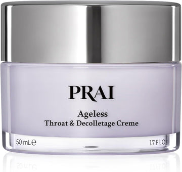 Prai Ageless Throat & Decolletage Creme 50Ml - Anti-Ageing, Collagen Boosting Skincare Cream - Tightens & Firms Skin, Reduces Wrinkles - Luxury Neck Moisturiser With Hyaluronic Acid - 7 Day Results