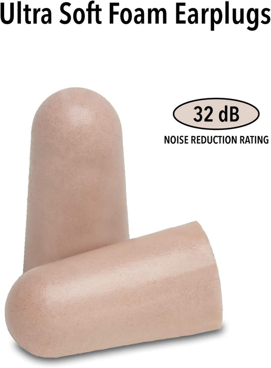 Mack'S Ultra Soft Foam Shooting Earplugs, 3 Pair - 32 Db High Nrr, Comfortable Ear Plugs For Hunting, Tactical, Target, Skeet And Trap Shooting