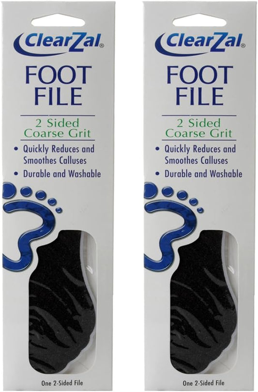 ClearZal Sided Coarse Grit Foot File For Smoothing & Reducing Calluses (2 Pack) : Amazon.co.uk: Health & Personal Care