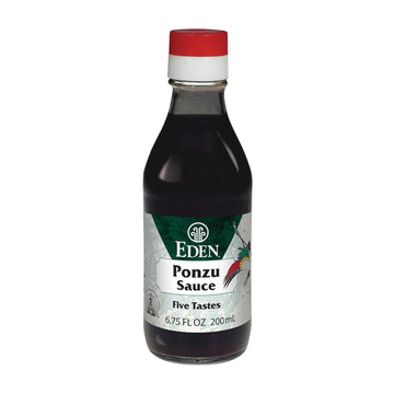 Eden Ponzu Sauce, Premium Traditional Five Flavor Umami Seasoning Made In Japan, Yuzu And Sudachi Juice, 6.75 Fl Oz Glass Bottle