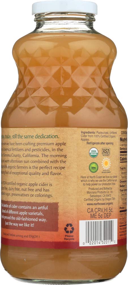 North Coast Cider Apple Organic, 32 Oz