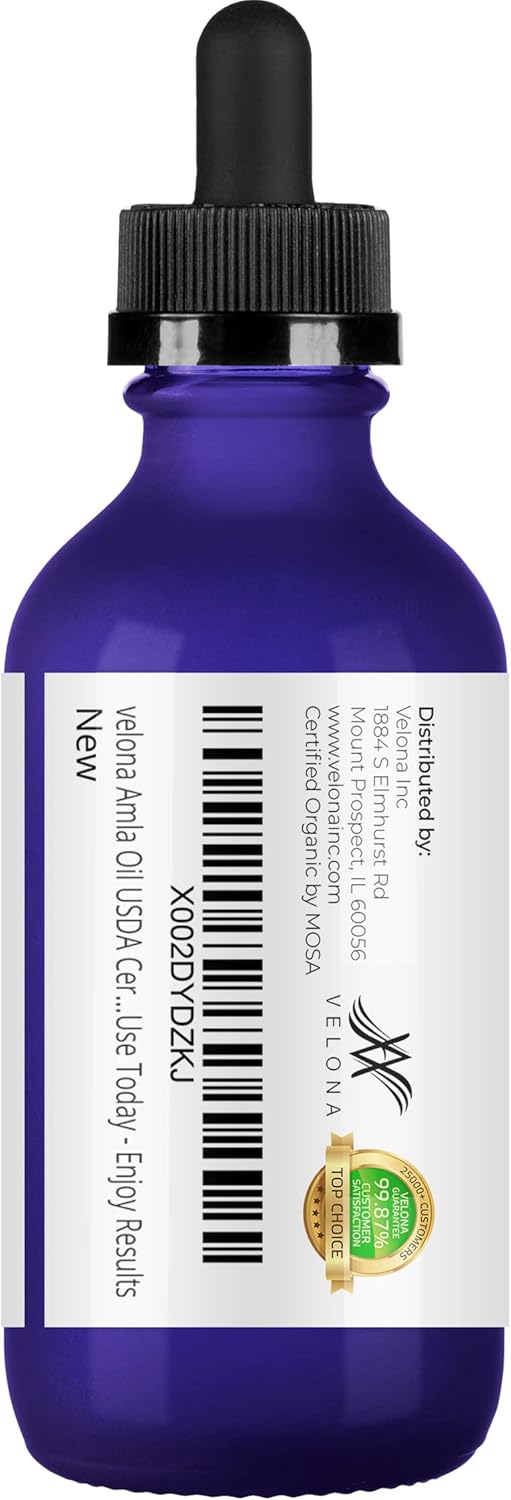 velona Amla Oil USDA Certified Organic - 2 oz | 100% Pure and Natural Carrier Oil | Extra Virgin, Unrefined, Cold Pressed | Hair Growth, Body, Face & Skin Care | Use Today - Enjoy Results… : Grocery & Gourmet Food