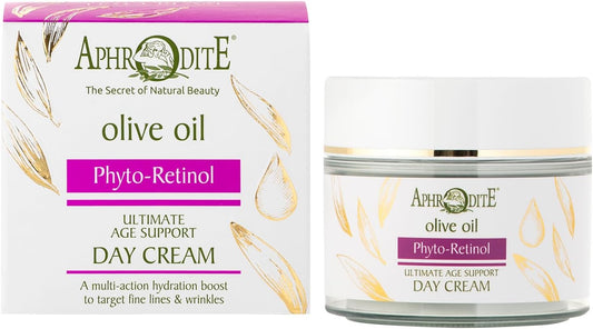 Aphrodite Anti-Ageing & Firming Day Cream - Daily Natural Skin Moisturizer With Organic Olive Oil And Argan Oil To Fight Signs Of Ageing - Anti Aging Face Moisturizer - (50 Ml /1.70 Fl Oz)