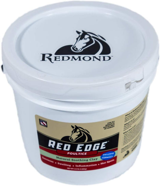 Redmond Red Edge Equine Poultice, Natural Soothing Clay For All Horse Breeds, 8.5Lb Bucket