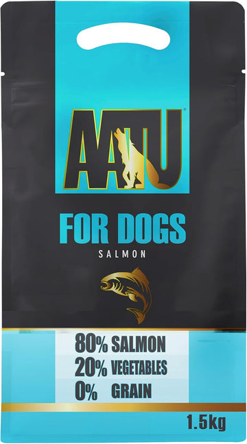 Aatu 80/20 Complete Dry Dog Food, Salmon 1.5Kg - Dry Food Alternaitve To Raw Feeding, High Protein. No Nasties, No Fillers27264.0
