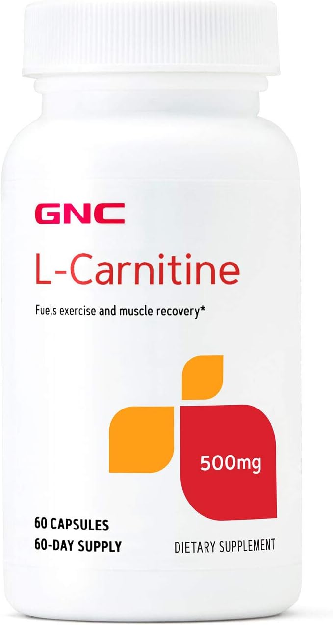 Gnc L-Carnitine 500Mg, 60 Capsules, Helps Metabolize Long-Chain Fatty Acids : Health & Household