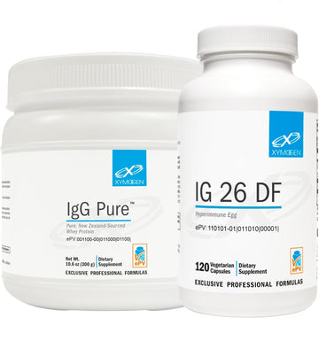 Xymogen Whey Protein (10.6 Oz) + Ig Immunoglobulin Supplement (120 Cap