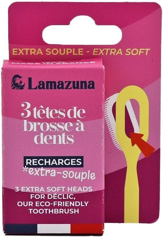 Lamazuna 3 X Extra Soft Toothbrush Heads Refill