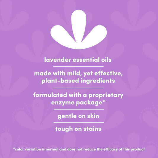 Dapple Baby Laundry Detergent, Concentrated, Plant Based & Hypoallergenic, Stain Removing Natural Ingredients, Sweet Lavender, 34 Fl Oz (Pack Of 3)