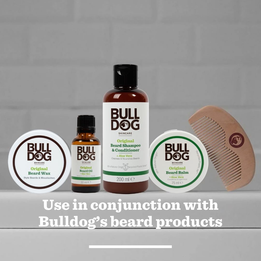 BULLDOG - Beard for Men | Beard Comb | Made from Peach Wood : Amazon.co.uk: Health & Personal Care