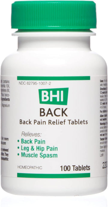 Bhi Back Natural Back, Hip & Leg Pain Relief - 6 Powerful Multi-Sympto