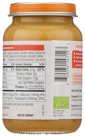 Holle Organic Mixed Fruit With Muesli Baby Food, 6.7 Oz