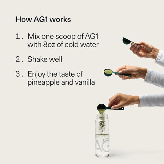 Greens Powder Supplement | Improve Gut Health | Multivitamin, Probiotic, Gluten Free, Vegan And Keto Friendly | 75 Vitamins By Ag1 (Athletic Greens)