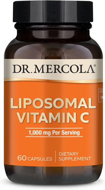 Dr. Mercola Liposomal Vitamin C Dietary Supplement, 30 Servings (60 Capsules), Immune Support, Non Gmo, Soy Free, Gluten Free2724580022006