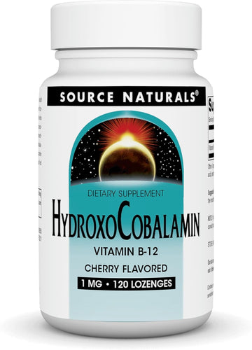Source Naturals Hydroxocobalamin, Vitamin B-12, 1 Mg - 120 Cherry Flavored Lozenges