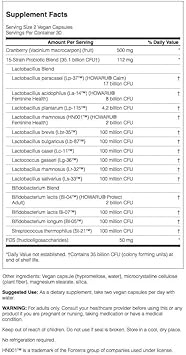 Swanson Womens Daily Probiotic + Prebiotic Fos 35 Billion Cfu 60 Vegan Caps