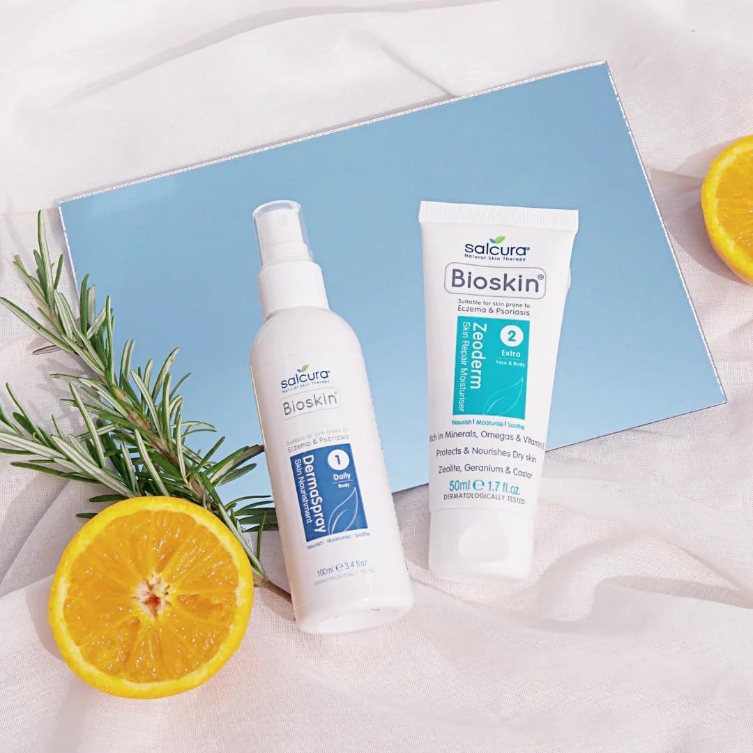 Salcura Natural Skin Therapy, Bioskin Dermaspray Intensive, Perfect For Dry & Itchy Skin, easy To Use Spray, Suitable For Anyone Prone To Eczema, Psoriasis, Dermatitis & Any Other Skin Allergy 100ml : Amazon.co.uk: Beauty