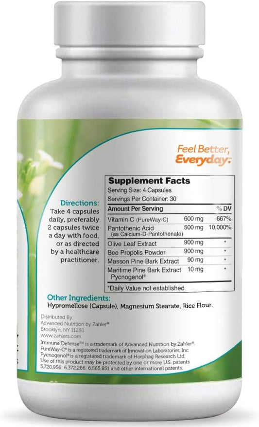 Zahler Immune Defense, Immune System Support, Certified Kosher, 120 Ca