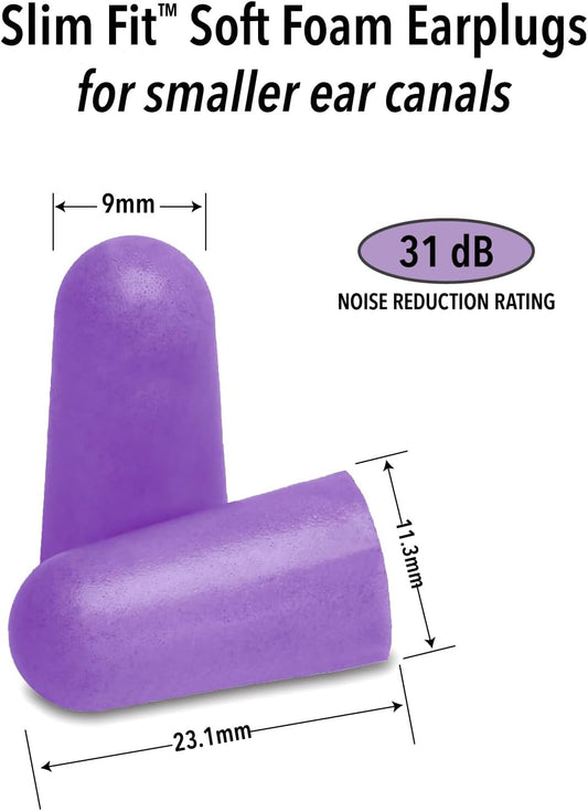 Mack'S Slim Fit Soft Foam Earplugs, 10 Pair - Small Ear Plugs For Sleeping, Snoring, Traveling, Concerts, Shooting Sports & Power Tools | Made In Usa