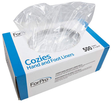 Forpro Professional Collection Cozies Hand And Foot Liners, Paraffin, Heated Mitts, Hand/Foot Treatments, 9” W X 16.5” L, 100-Count