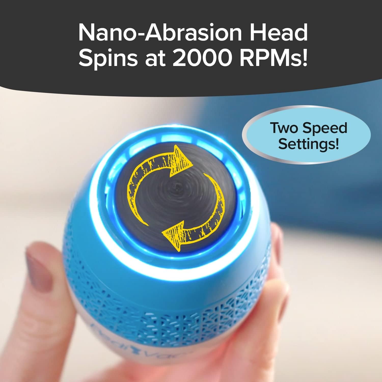 Pedivac As Seen On Tv Electric Callus Remover + Built-In Vacuum Sucks Up Shavings,Gently Removes Calluses & Dry Skin In Seconds, Mess-Free, Spins At 2000 Rpms, Led Light, 2 Speed Settings, 3.5"X 2.5" : Health & Household