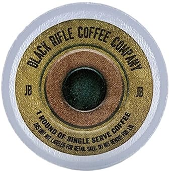 Black Rifle Coffee Company Just Black, Medium Roast Coffee Pods, 50 Single Serve Coffee Pods