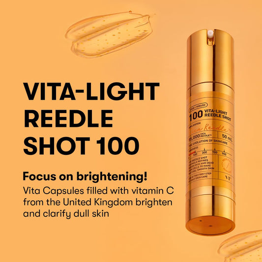 Vt Cosmetics Bundle Vita-Light Reedle Shot 100 & Vita-Light Reedle Shot 100 2-Step Hydrogel Mask(34.5Gx4Ea)