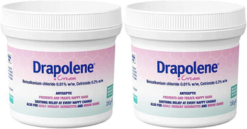 2 X Drapolene Cream 350G Tub | For Sore Skin Caused By Incontinence