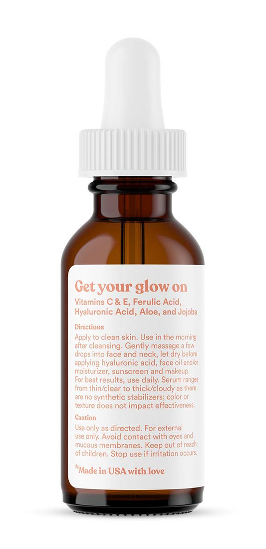 ASUTRA Anti-Aging 20% Vitamin C Serum, 1 fl oz | Boost Collagen | Helps Fade Sun Spots & Wrinkle Appearance | Ferulic & Hyaluronic Acid, Vitamin E, Aloe, Jojoba