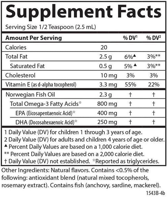 Carlson Kid'S The Very Finest Fish Oil, Lemon, Norwegian, 800 Mg Omega-3S, 200 Ml