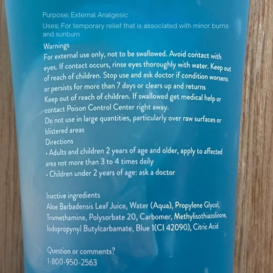 Aloe Ice Sunburn Relief Jelly – Face And Body Organic After Sun Gel – With 96.6% Pure Aloe Vera Gel – Reef Safe – Alcohol- And Fragrance Free – 16Oz