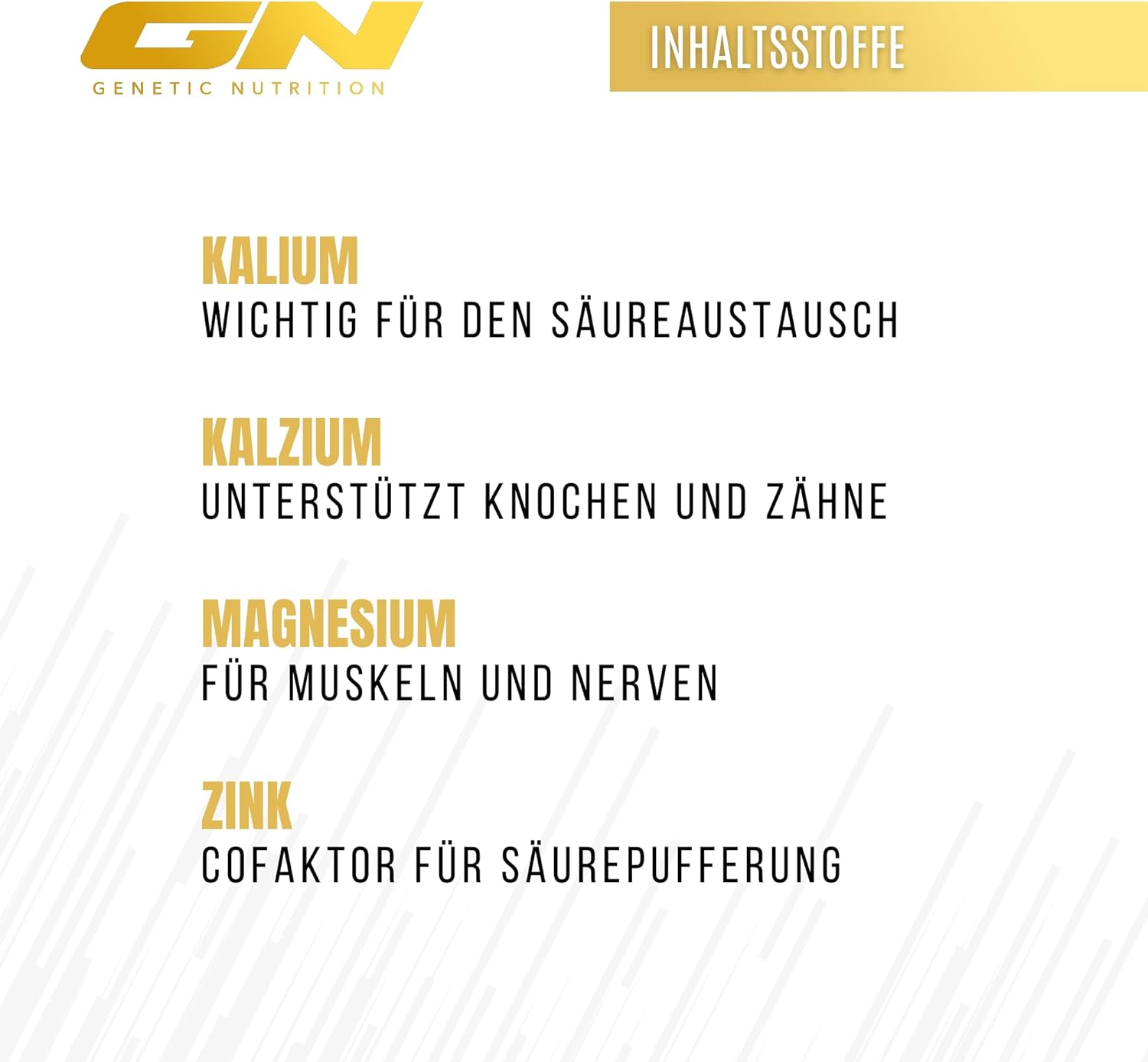 Gn Laboratories Base Powder (250 G Powder) - Vegan Minerals Complex - Important Nutrients Without Sodium - Easy To Dose - Made In Germany