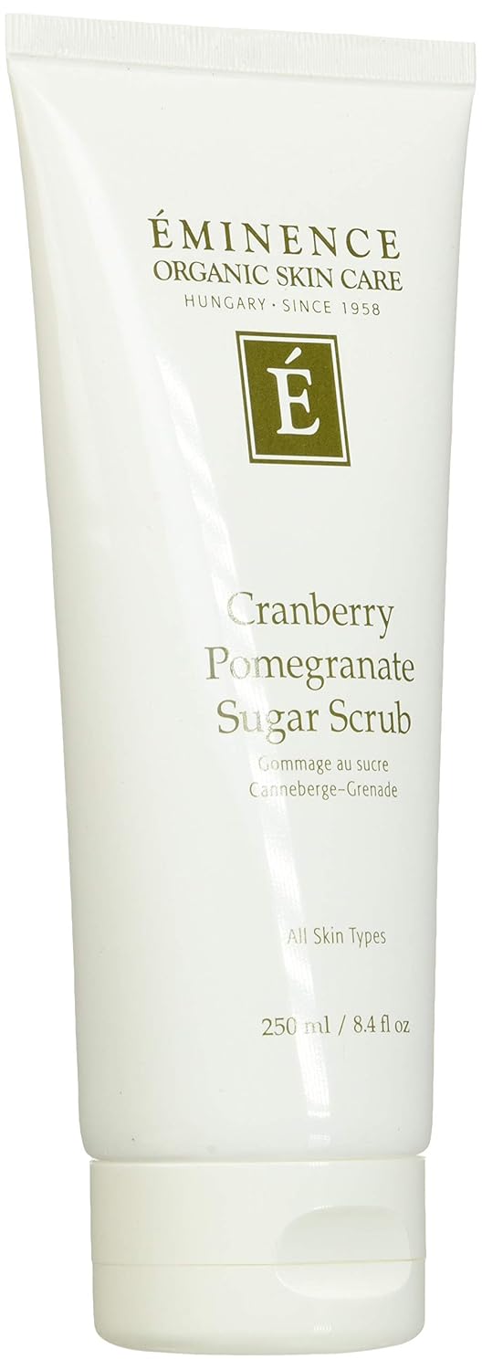 Eminence Organic Skincare Sugar Scrub, Cranberry Pomegranate, 8.4 Fluid Ounce