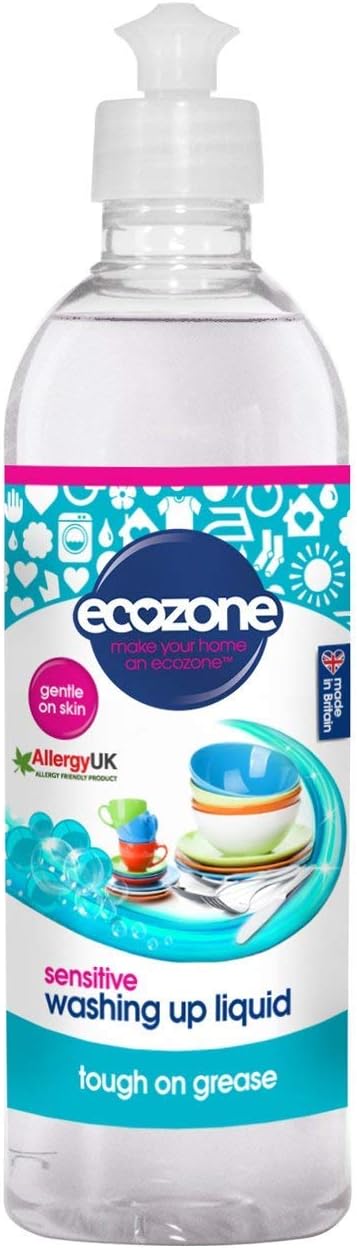 Ecozone Sensitive Washing Up Liquid 500Ml X 6 (Pack Of 6)