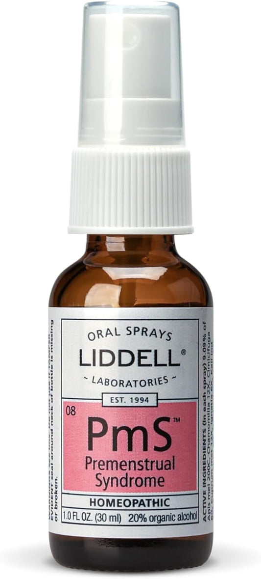 Liddell Pms - Natural Homeopathic Oral Spray - May Help With Issues Associated With Period Muscle Discomfort, Mood Swings, And Back Discomfort - 1.0 Fl. Oz