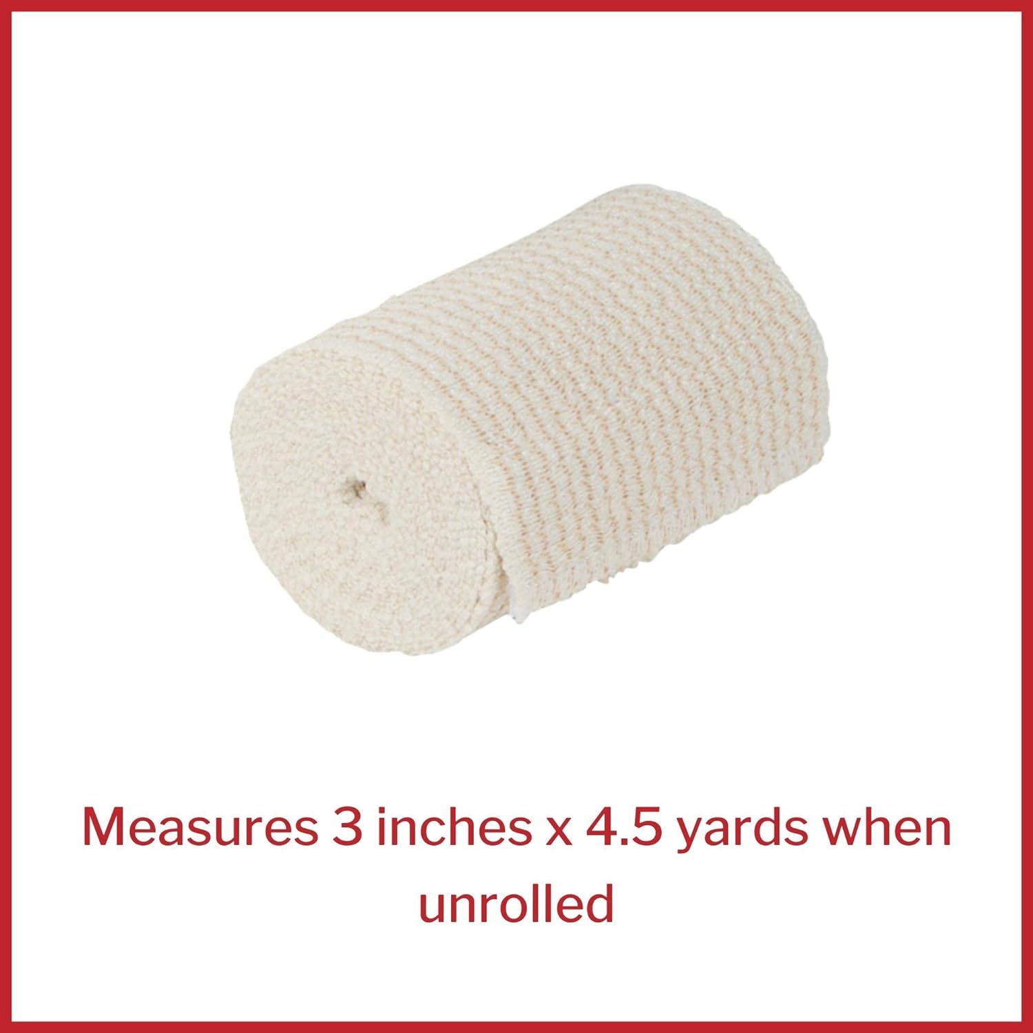 McKesson Elastic Bandage Wrap with Hook and Loop Closure, Tan Compression Bandage - 3 in x 4 1/2 yd, 10 Count, 1 Pack