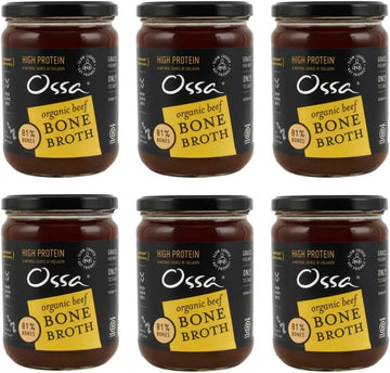 Ossa Bone Broth β Beef, 100% Natural & High Protein | Gut Health & Digestion Support | Keto & Paleo Friendly | Preservative-Free | 515Ml (Pack Of 6)
