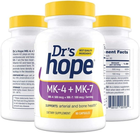 Vitamin K2 Mk7 + Mk4, 3-Month Supply | High-Potency K2 Vitamin Supplement Mk-7 For Bone & Cardiovascular Health | Made In Usa | No Preservatives Or Artificial Colors | 90 Capsules