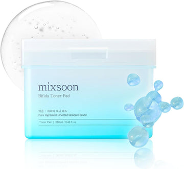Mixsoon Bifida Toner Pad,Moisture Barrier, Bifida Ferment Lysate, Rayon Sponge Pad (280Ml/9.46Fl.Oz/120 Sheets)