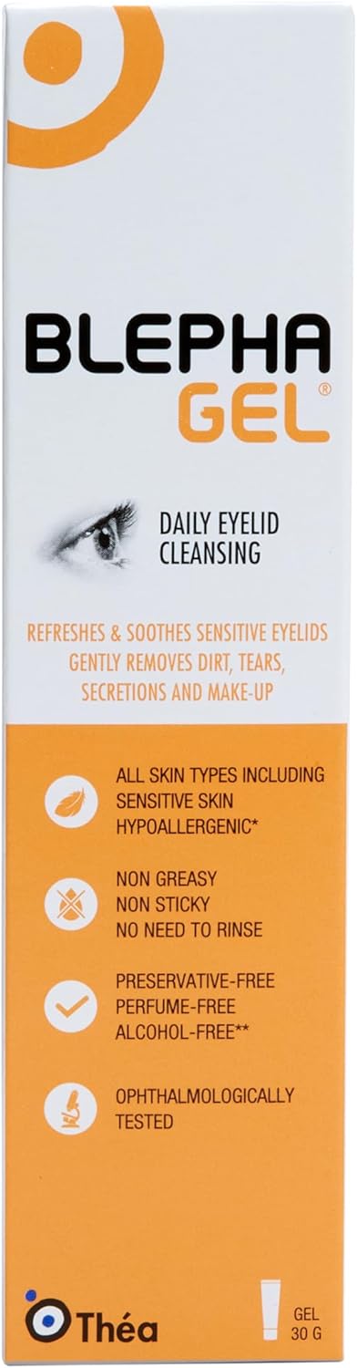Dry Eye And Eye Cleansing Bundle For Sensitive Eyes - Thealoz Duo Eye Drops For Long Lasting Relief, 10 Ml & Blephagel Eyelid Cleansing Gel, Gentle Formula To Refresh Sensitive Eyelids, 30G