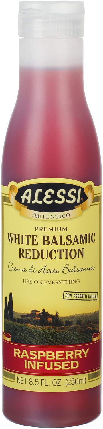 Alessi Balsamic Vinegar Reduction, Autentico From Italy, Ideal On Caprese Salad, Fruits, Cheeses, Meats, Marinades, Raspberry Balsamic (Raspberry Balsamic, 8.5 Fl Oz (Pack Of 1))