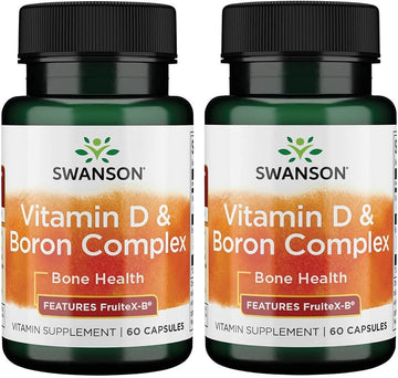 Swanson Vitamin D & Boron 60 Capsules (2 Pack)