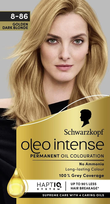 Schwarzkopf Oleo Intense Permanent Oil Colour 3-10 Deep Brown Hair Dye, 100% Grey Coverage, Conditioner With Haptiq System, Long-Lasting Colour, Ammonia Free Hair Dye