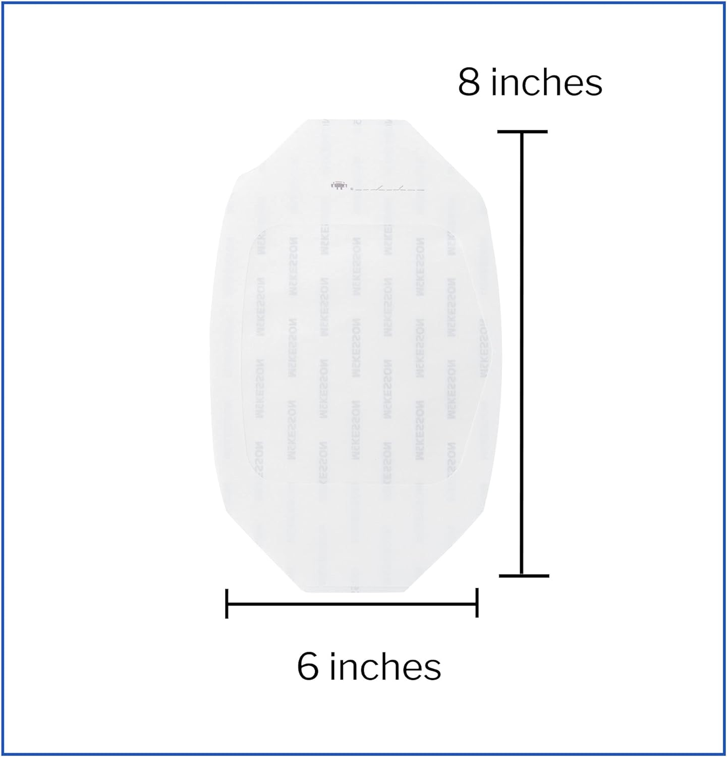 McKesson Transparent Film Dressing, Sterile, Frame Delivery, 6 in x 8 in, 10 Count, 8 Packs, 80 Total