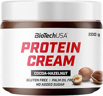 Biotechusa Protein Cream | Protein-Packed Cocoa Hazelnut Spread | Gluten-Free | Palm Oil-Free, 200 G, Cocoa-Hazelnut