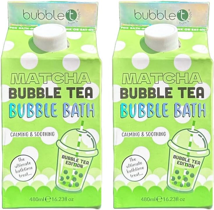 Bubble T Cosmetics Bubble Bath Matcha Tea Scent 480ml 3-Pack, Suitable for All Skin Types : Amazon.co.uk: Beauty