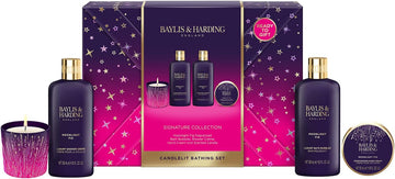 Baylis & Harding Moonlight Fig Gift Wrapped Candlelit Bathing Gift Set - Vegan Friendly (Pack Of 1)