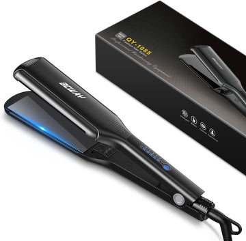 2.16" Extra-Large Floating Titanium Hair Straightener For Hair, Instant Heating With 5 Adjustable Temp, Anti-Static Iron For All Hair Types