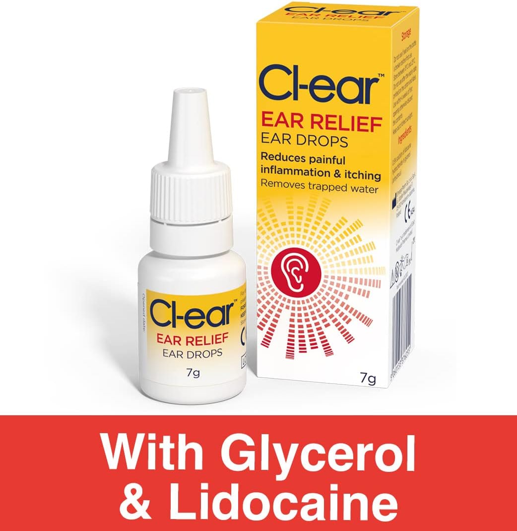 Cl-ear Ear Relief Ear Drops - Easy Squeeze Bottle for Itchy Ear Soothing, Trapped Water, Swimmer's Ear, Outer Ear Ache, Blocked Ear Solution - Expert Ear Care, Audiologist Recommended - 14g (2 Pack) : Amazon.co.uk: Health & Personal Care